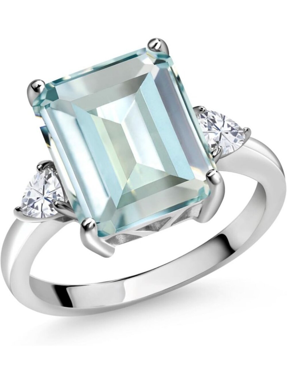 Stunning Emerald Birthstone Moissanite Ring - Elegant Gemstone Jewelry Gift